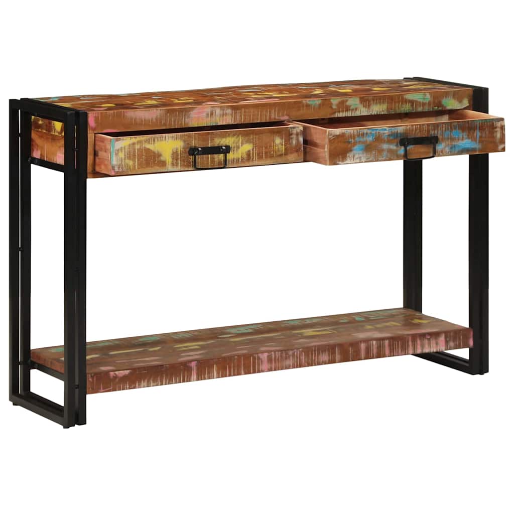 vidaXL Konsola Wielokolorowe 120 x 33 x 75 cm Lite Drewno Recyklingowe
