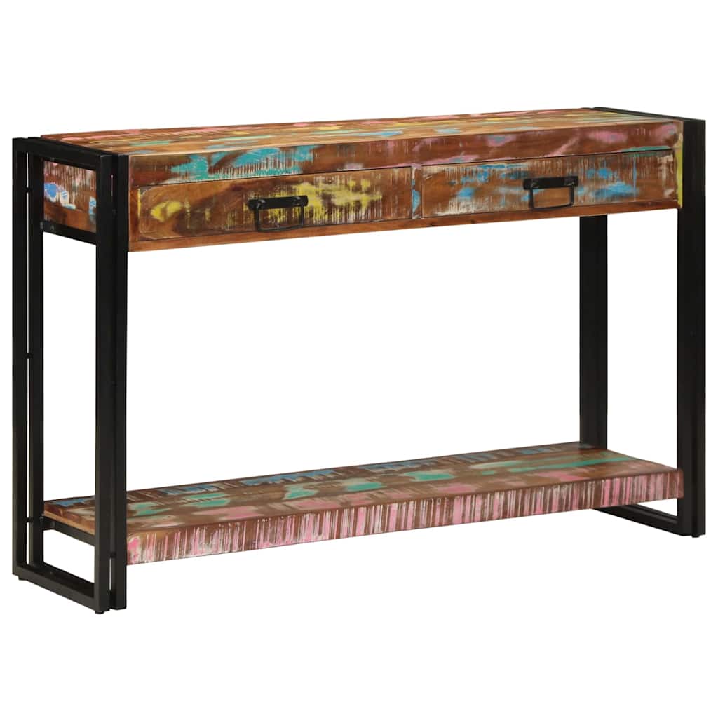 vidaXL Konsola Wielokolorowe 120 x 33 x 75 cm Lite Drewno Recyklingowe