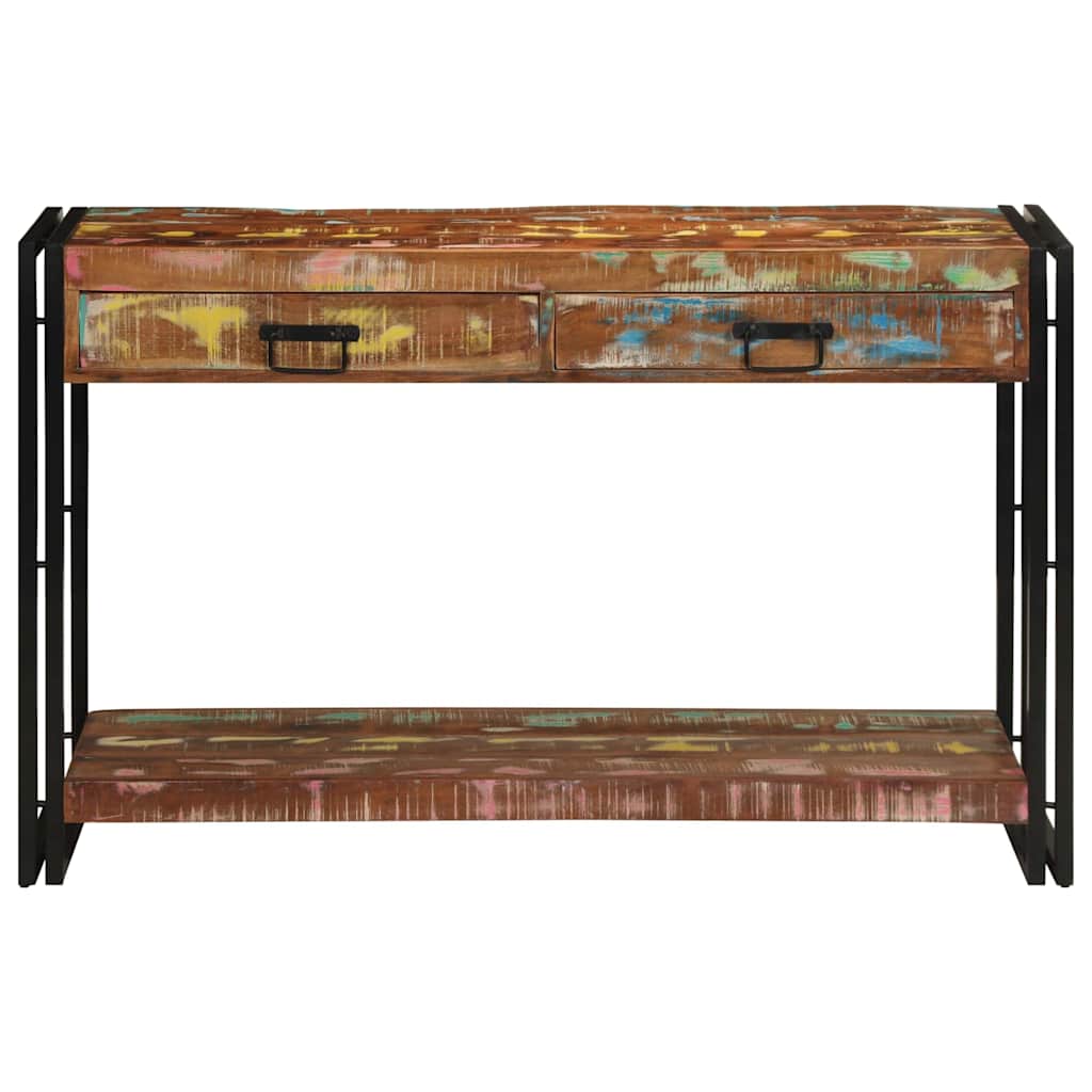 vidaXL Konsola Wielokolorowe 120 x 33 x 75 cm Lite Drewno Recyklingowe