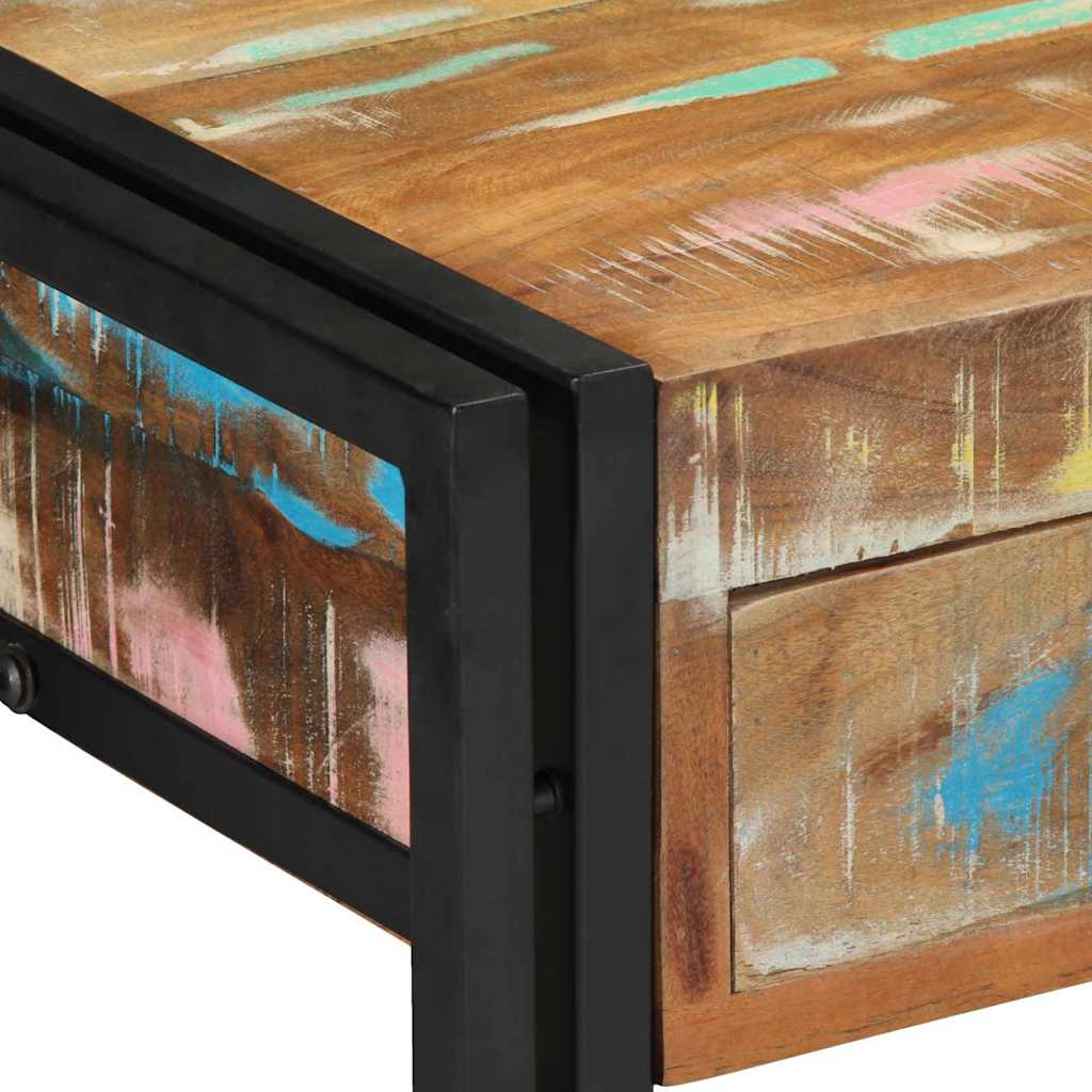 vidaXL Konsola Wielokolorowe 90 x 33 x 75 cm Lite Drewno Recyklingowe