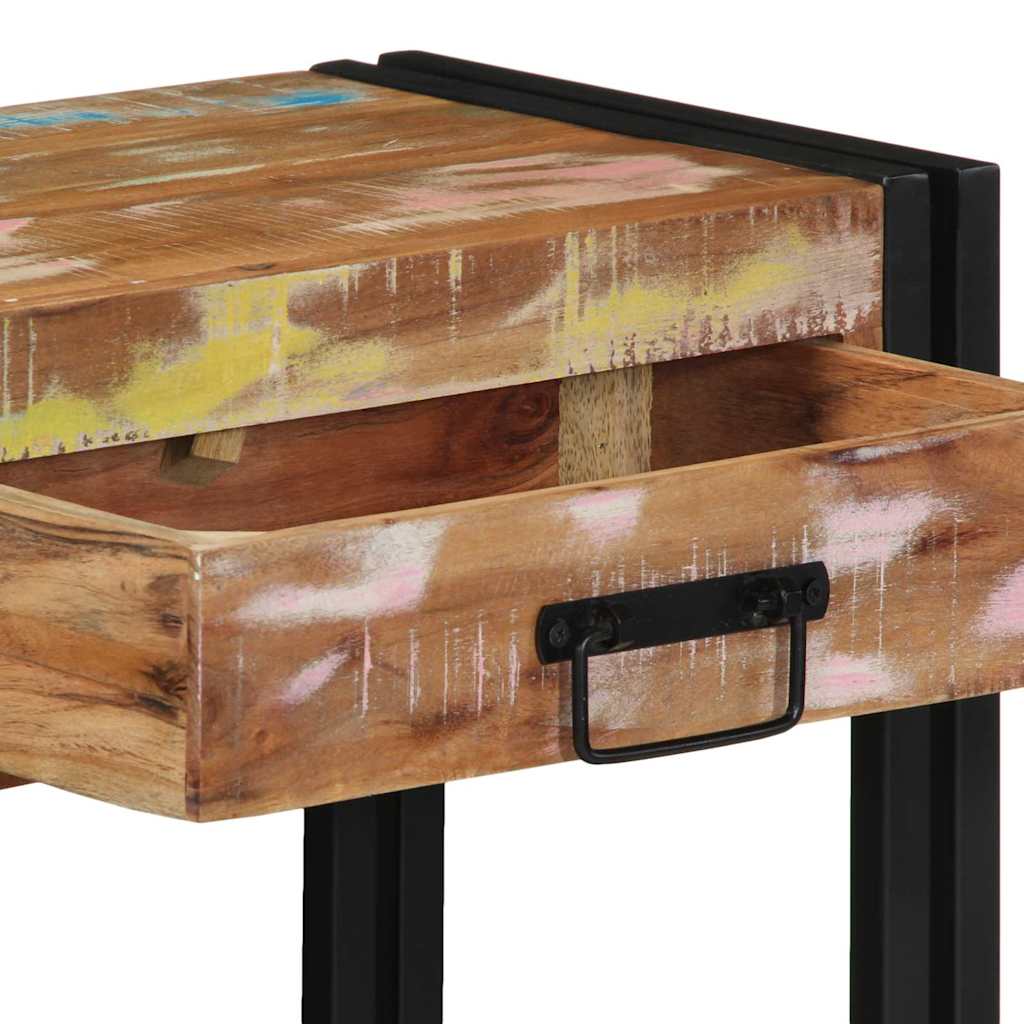vidaXL Konsola Wielokolorowe 90 x 33 x 75 cm Lite Drewno Recyklingowe