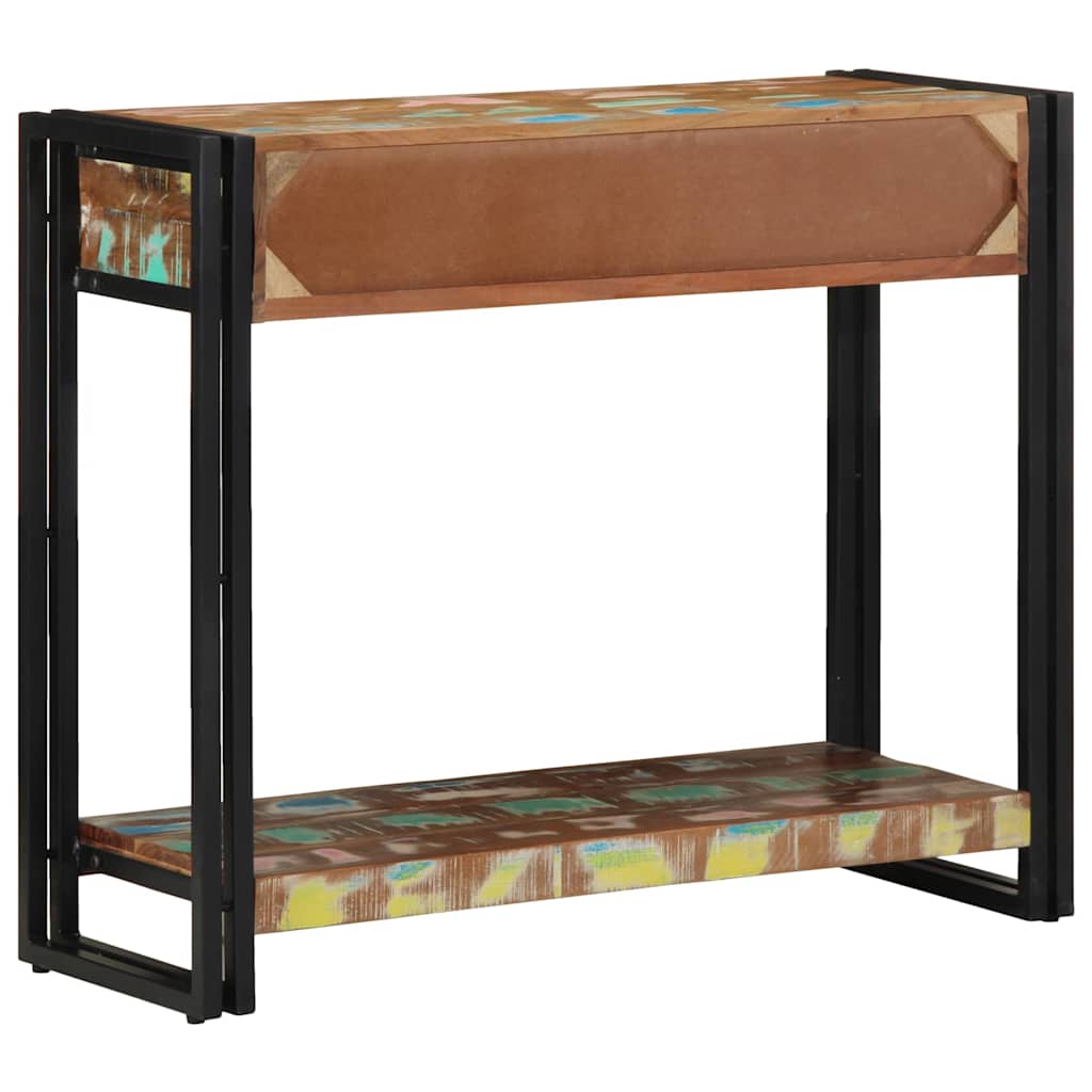 vidaXL Konsola Wielokolorowe 90 x 33 x 75 cm Lite Drewno Recyklingowe
