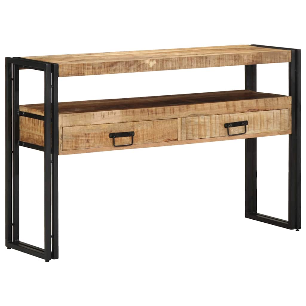 vidaXL Konsola z szufladą Brązowy 120 x 33 x 75 cm Drewno z mango