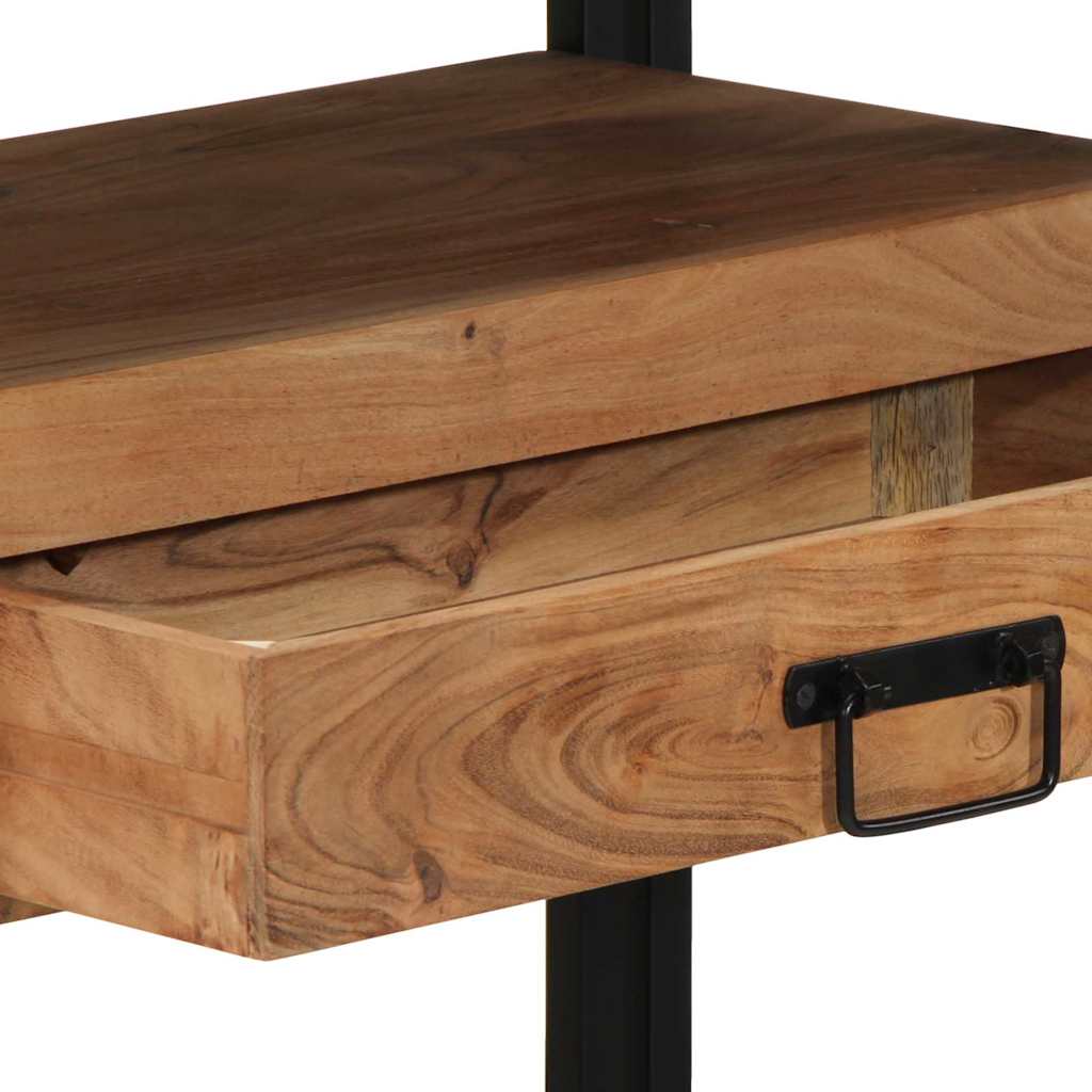 vidaXL Konsola z szufladą Brązowy 120 x 33 x 75 cm Lite Drewno Akacji