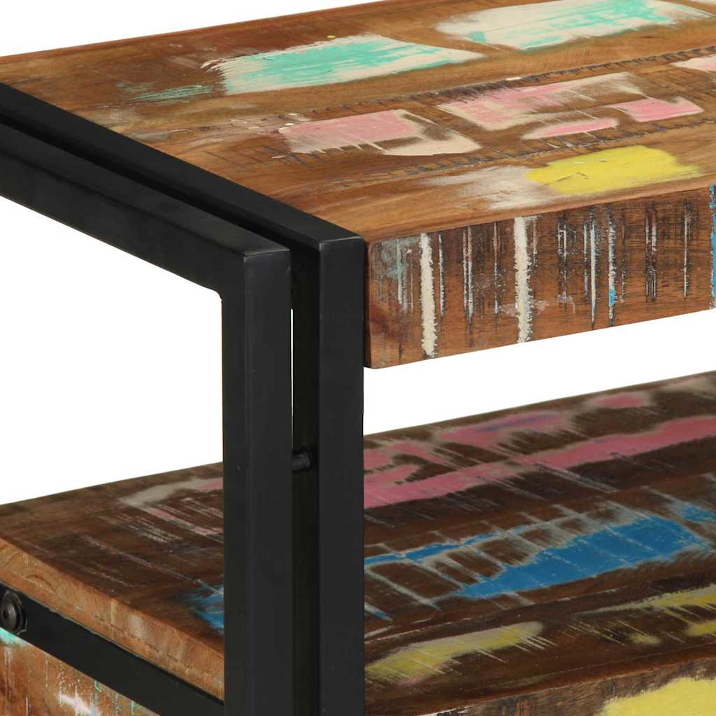 vidaXL Konsola Wielokolorowe 120 x 33 x 75 cm Lite Drewno Recyklingowe