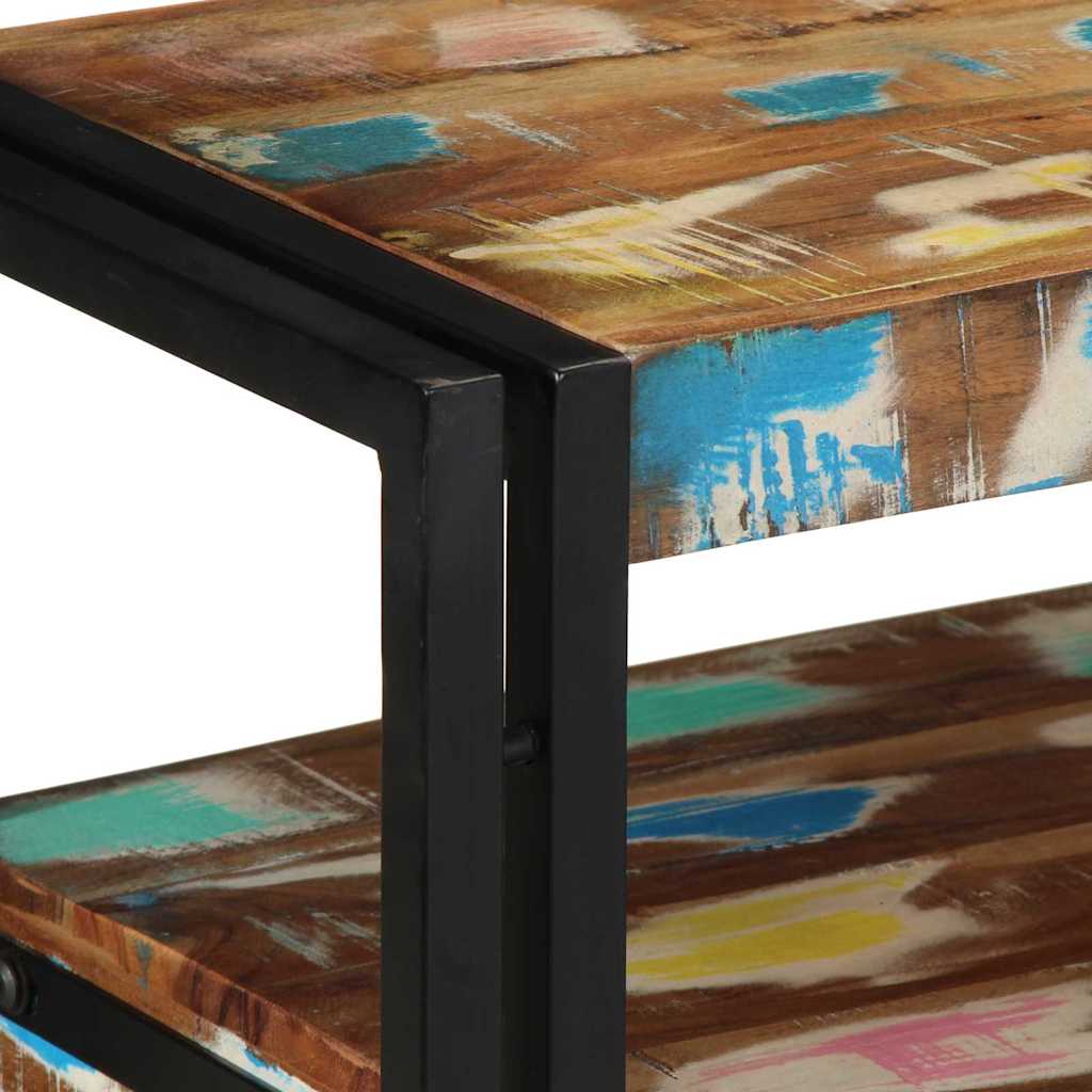 vidaXL Konsola Wielokolorowe 90 x 33 x 75 cm Lite Drewno Recyklingowe