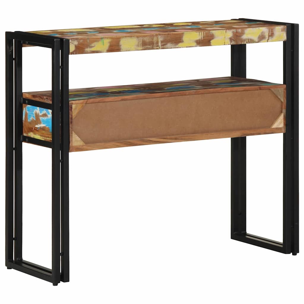 vidaXL Konsola Wielokolorowe 90 x 33 x 75 cm Lite Drewno Recyklingowe