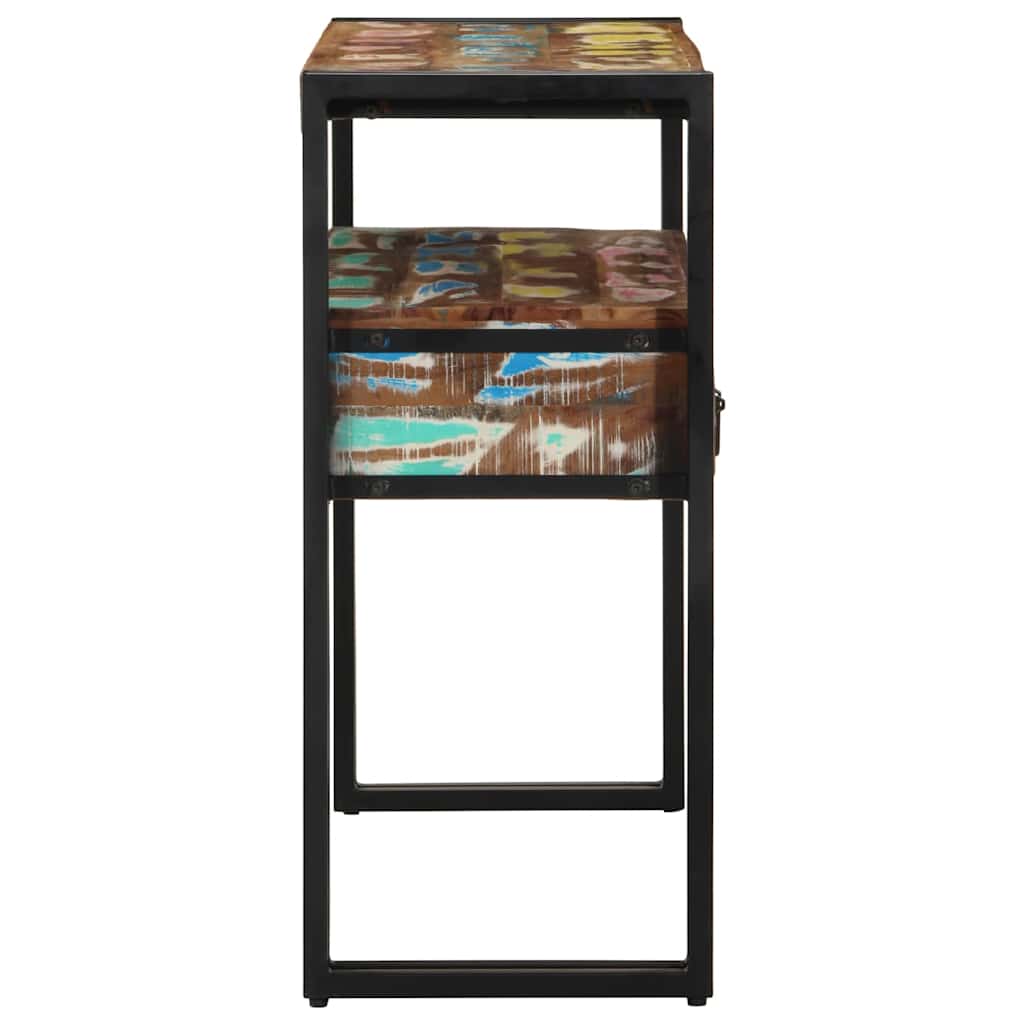 vidaXL Konsola Wielokolorowe 90 x 33 x 75 cm Lite Drewno Recyklingowe