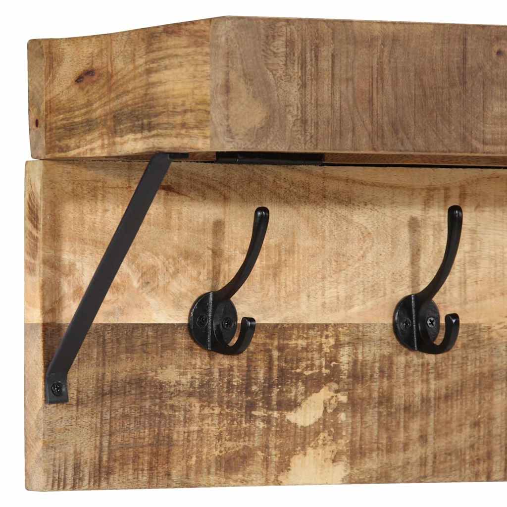 vidaXL Wieszak na płaszcze Brązowy 73 x 19 x 23 cm Lite drewno mango