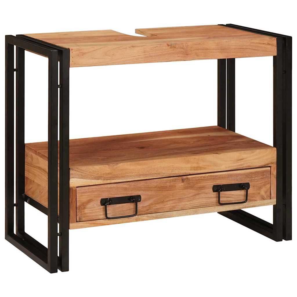 vidaXL Szafka toaletki Brązowy 71 x 33 x 58 cm Lite Drewno Akacji