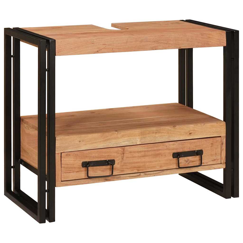 vidaXL Szafka toaletki Brązowy 71 x 33 x 58 cm Lite Drewno Akacji