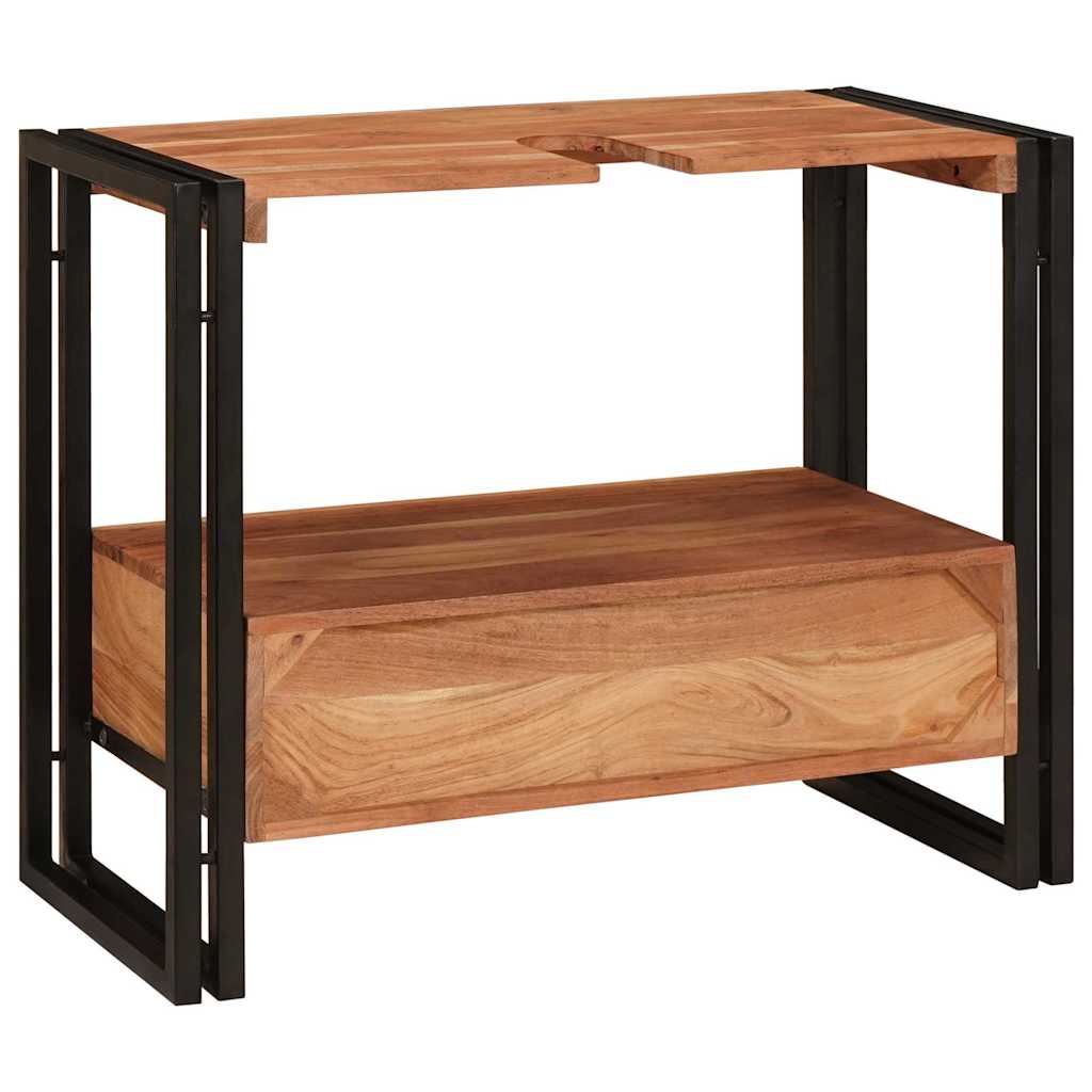 vidaXL Szafka toaletki Brązowy 71 x 33 x 58 cm Lite Drewno Akacji