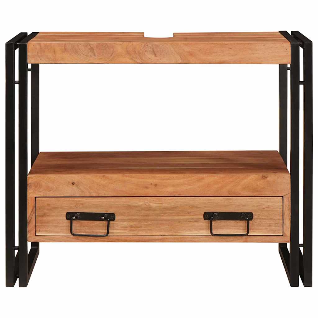 vidaXL Szafka toaletki Brązowy 71 x 33 x 58 cm Lite Drewno Akacji