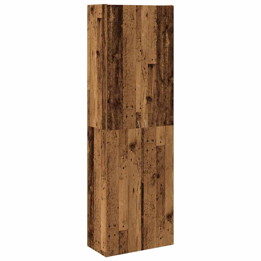 vidaXL Szafka, stare drewno, 60x32x190 cm, materiał drewnopochodny