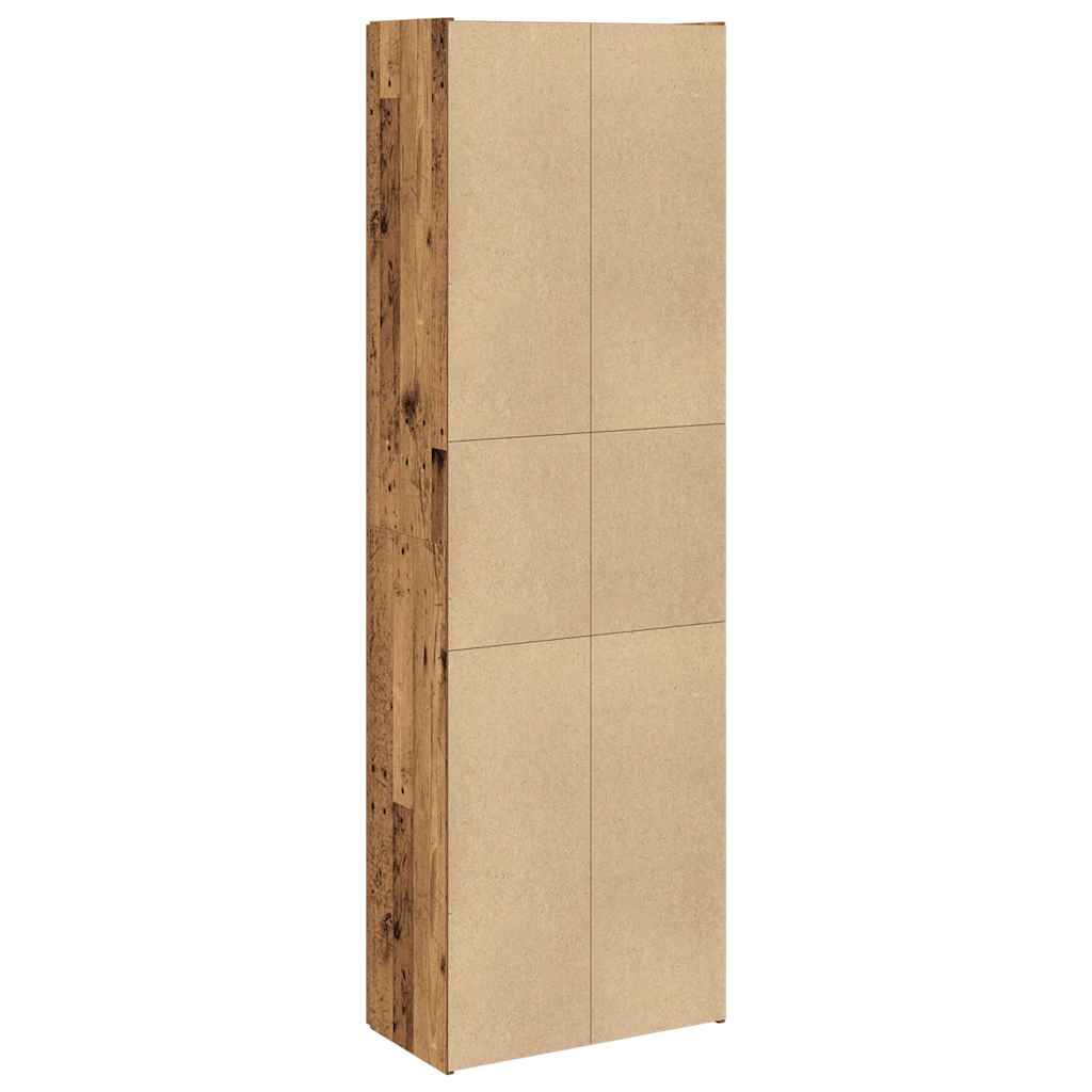 vidaXL Szafka, stare drewno, 60x32x190 cm, materiał drewnopochodny