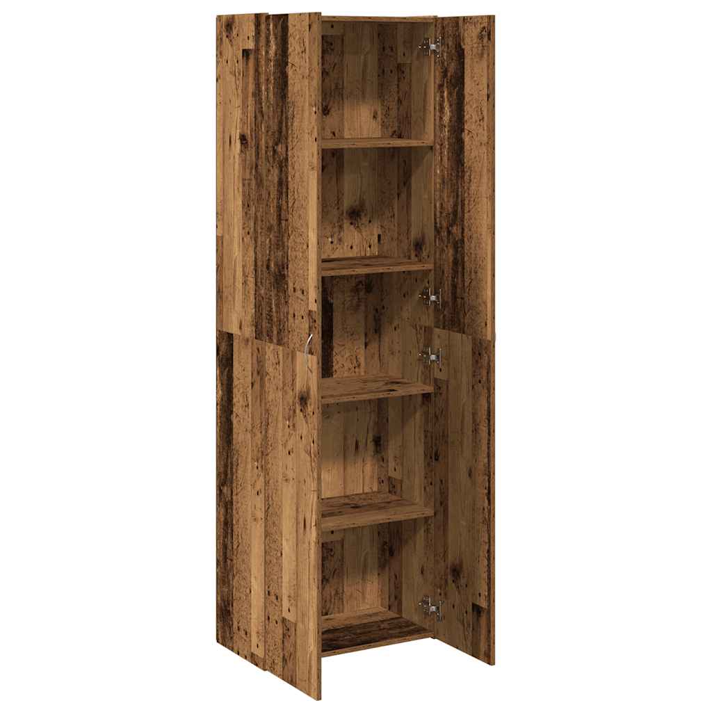 vidaXL Szafka, stare drewno, 60x32x190 cm, materiał drewnopochodny