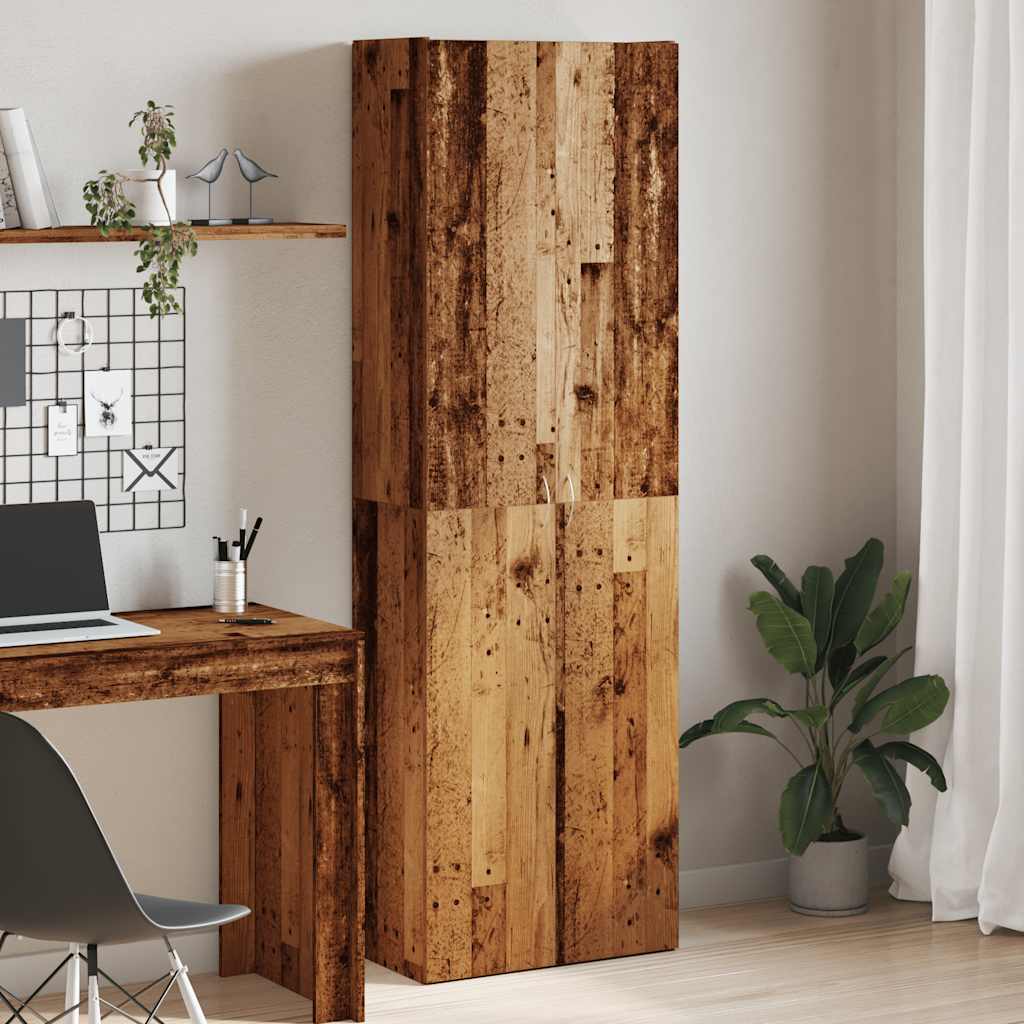 vidaXL Szafka, stare drewno, 60x32x190 cm, materiał drewnopochodny