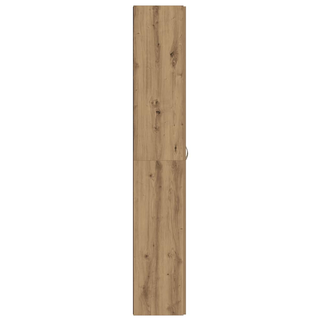 vidaXL Szafka, dąb artisan, 60x32x190 cm, materiał drewnopochodny