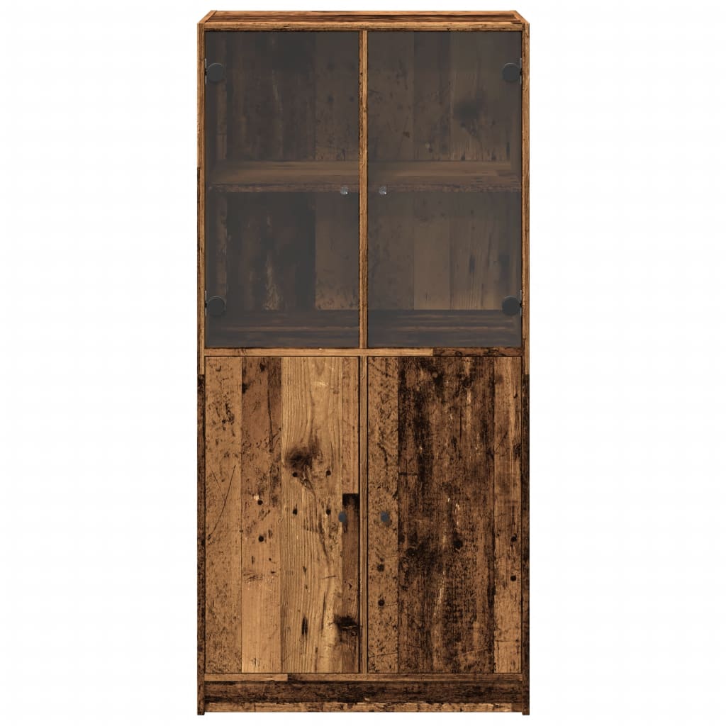 vidaXL Szafka z drzwiczkami, stare drewno, 68x37x142 cm