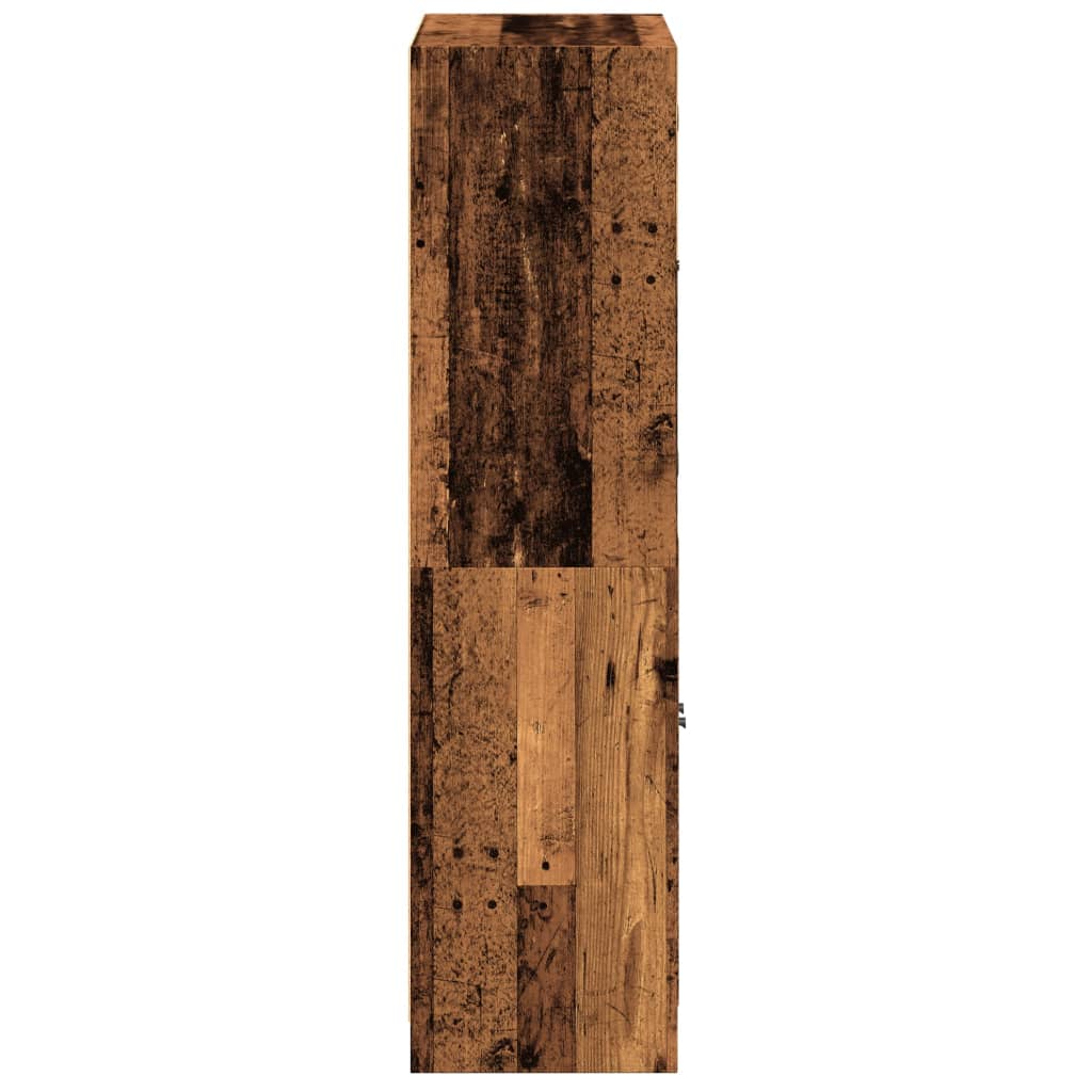 vidaXL Szafka z drzwiczkami, stare drewno, 68x37x142 cm