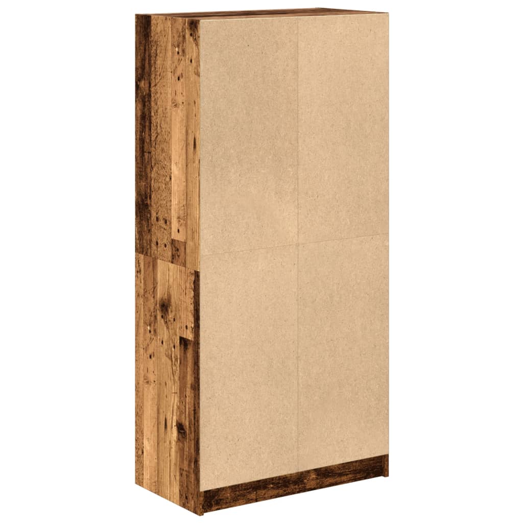 vidaXL Szafka z drzwiczkami, stare drewno, 68x37x142 cm