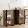 vidaXL Szafka, stare drewno, 102x37x75,5 cm, materiał drewnopochodny