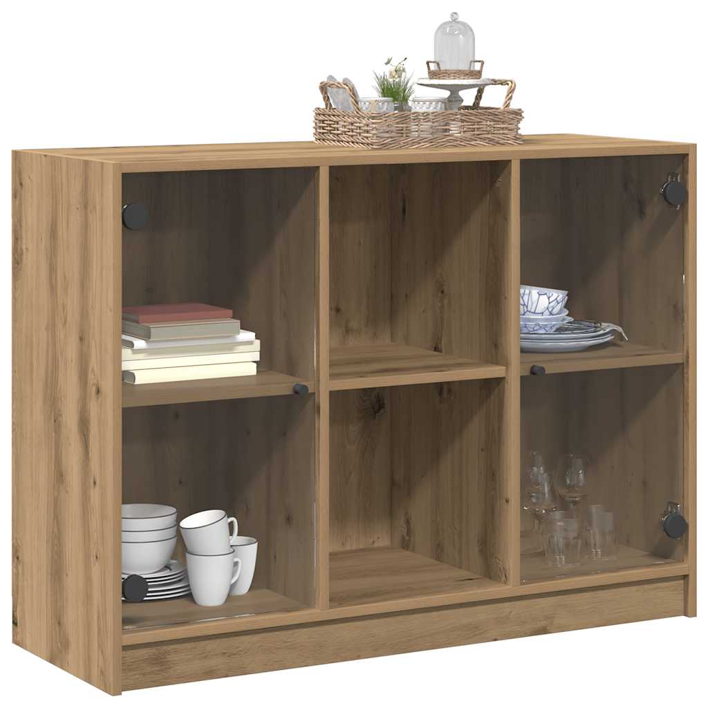 vidaXL Szafka, dąb artisian, 102x37x75,5 cm, materiał drewnopochodny