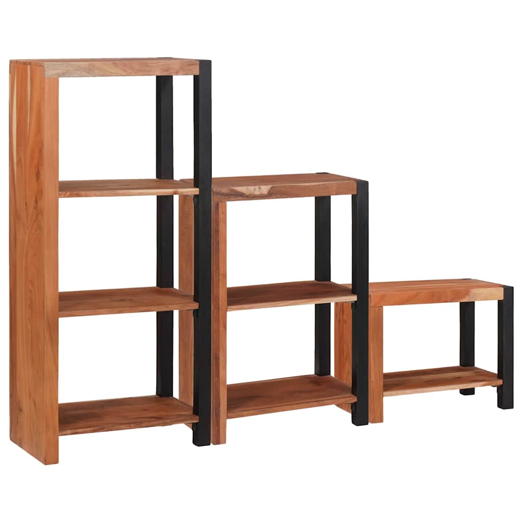 vidaXL Półka na książki 3 pcs Brązowy 50 x 30 x 110 cm