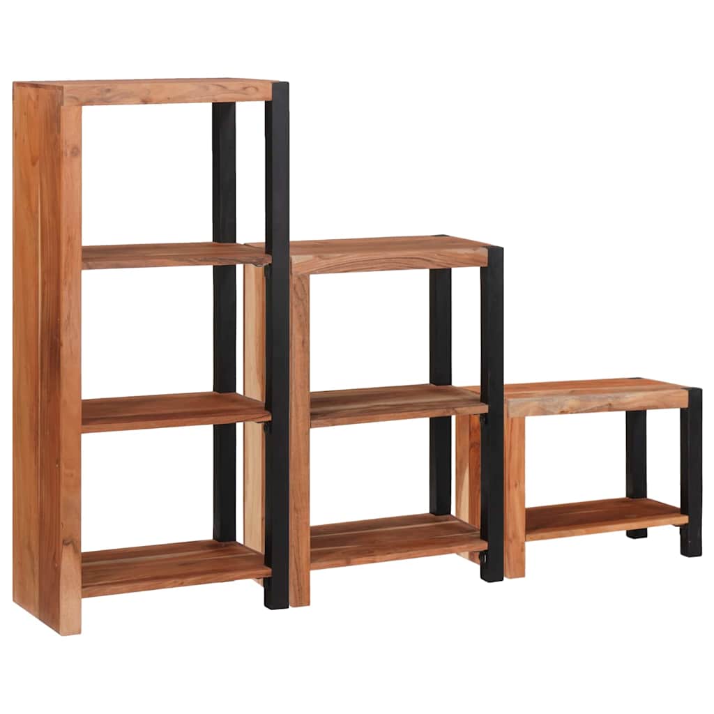 vidaXL Półka na książki 3 pcs Brązowy 50 x 30 x 110 cm