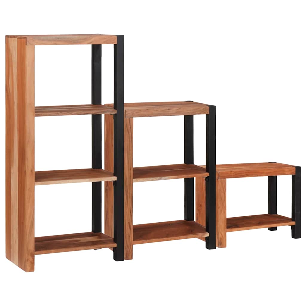 vidaXL Półka na książki 3 pcs Brązowy 50 x 30 x 110 cm