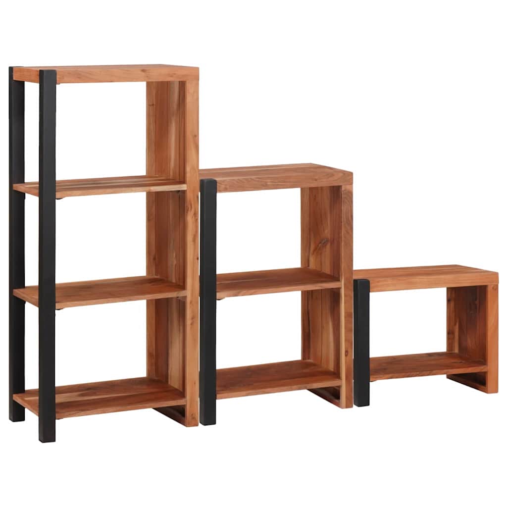 vidaXL Półka na książki 3 pcs Brązowy 50 x 30 x 110 cm