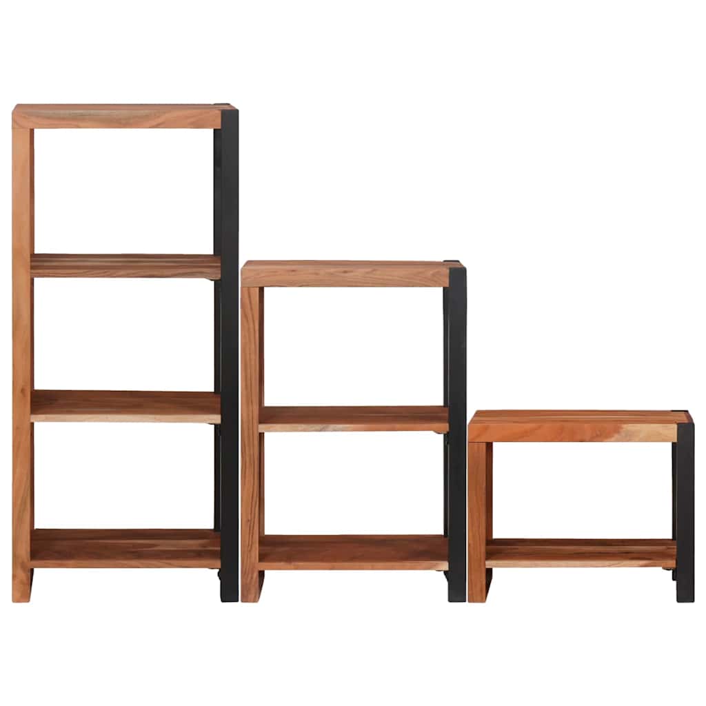 vidaXL Półka na książki 3 pcs Brązowy 50 x 30 x 110 cm