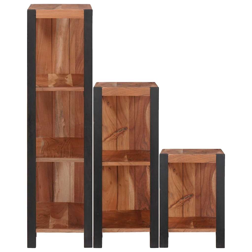 vidaXL Półka na książki 3 pcs Brązowy 50 x 30 x 110 cm