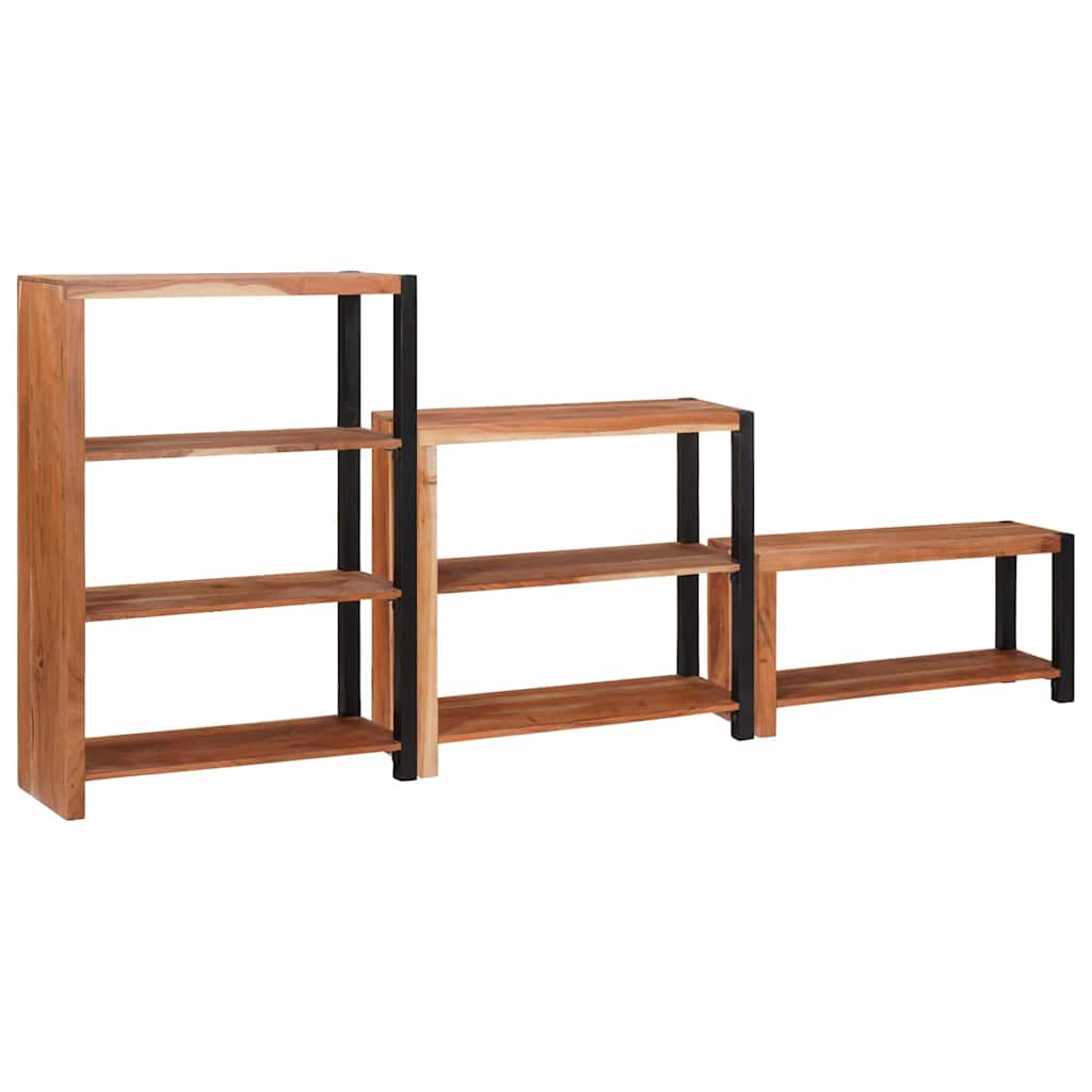 vidaXL Półka na książki 3 pcs Brązowy 80 x 30 x 110 cm