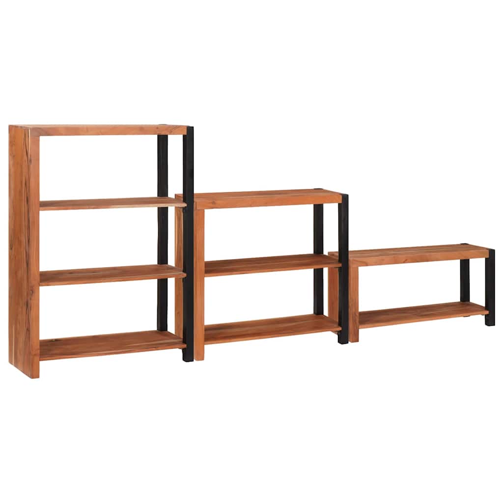 vidaXL Półka na książki 3 pcs Brązowy 80 x 30 x 110 cm