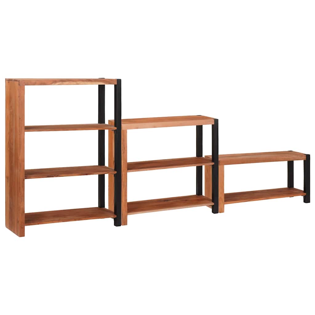 vidaXL Półka na książki 3 pcs Brązowy 80 x 30 x 110 cm