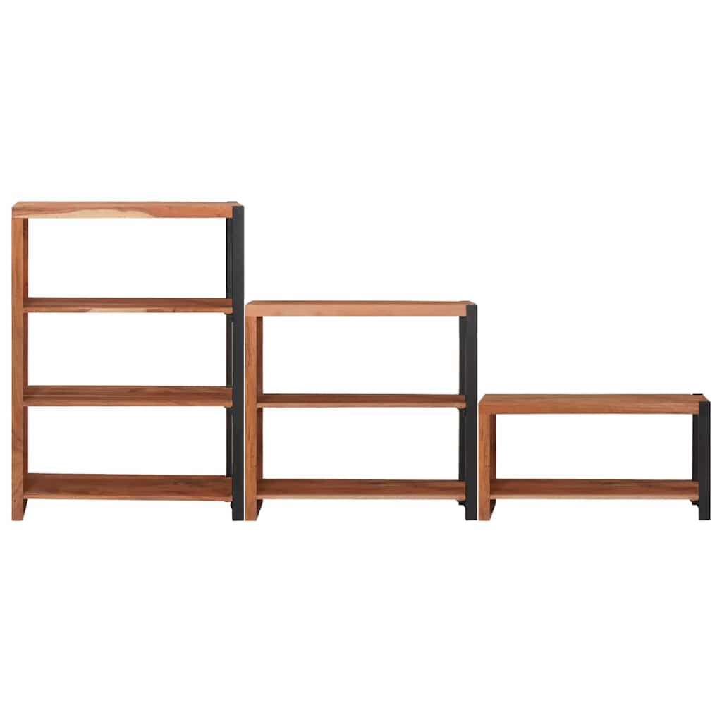 vidaXL Półka na książki 3 pcs Brązowy 80 x 30 x 110 cm