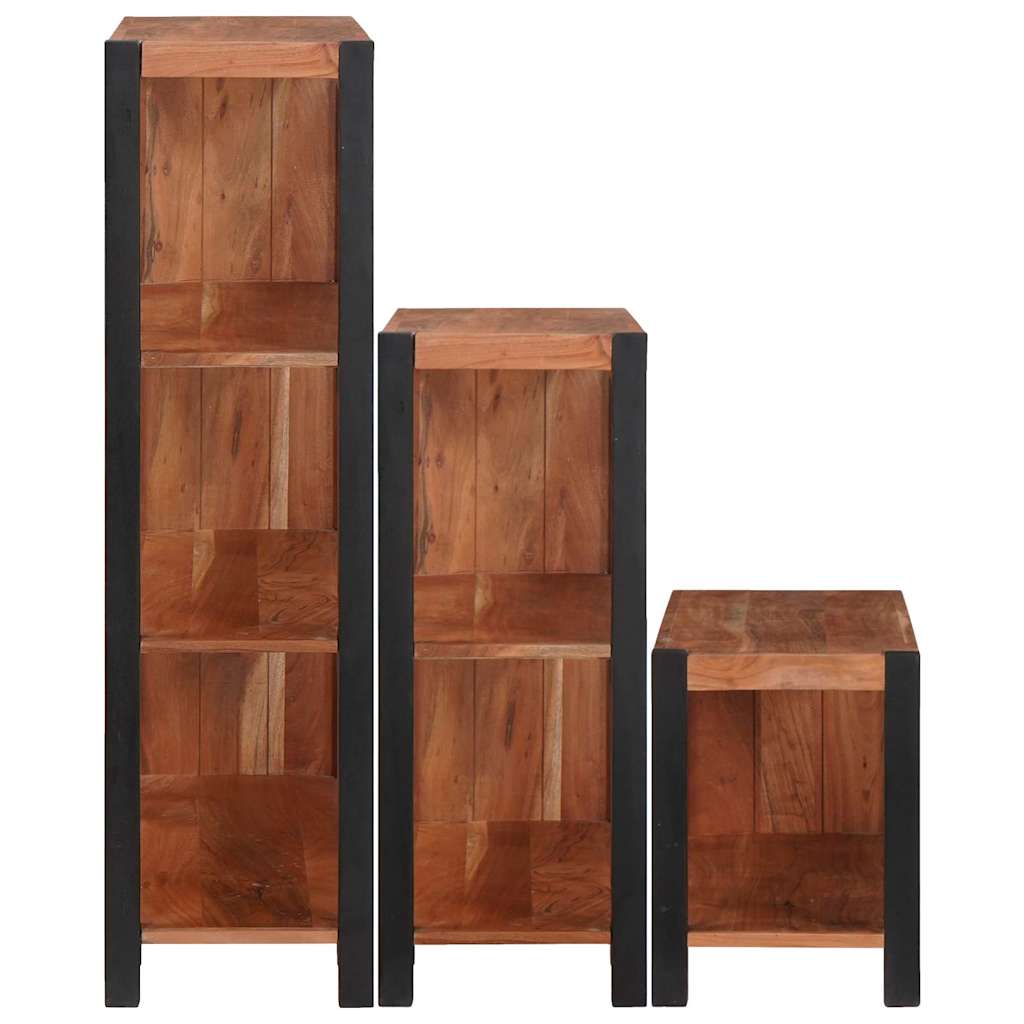 vidaXL Półka na książki 3 pcs Brązowy 80 x 30 x 110 cm