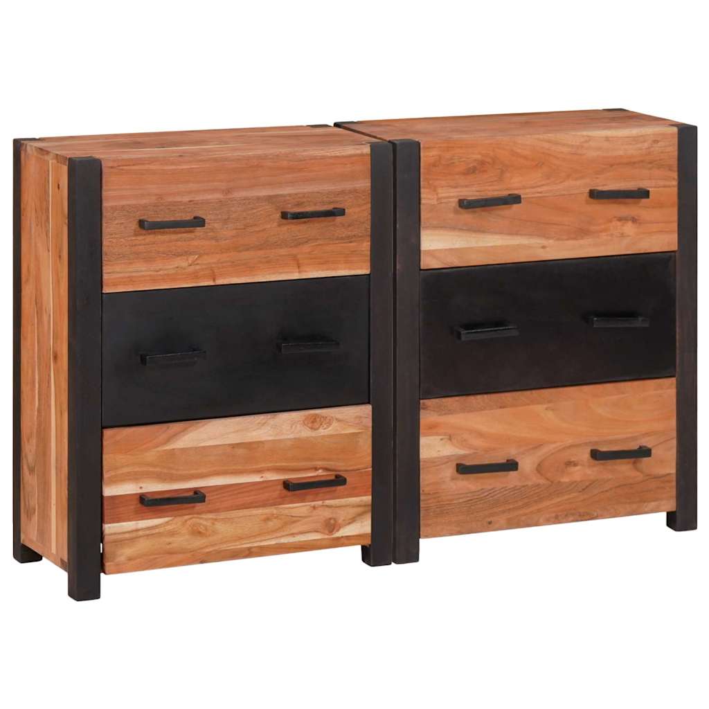 vidaXL Bufet 3 pcs Brązowy 110 x 30 x 75 cm Lite Drewno Akacji