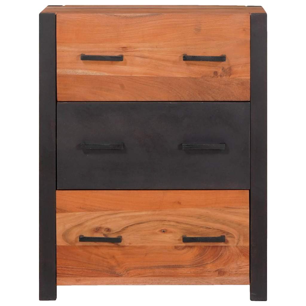 vidaXL Bufet 3 pcs Brązowy 110 x 30 x 75 cm Lite Drewno Akacji