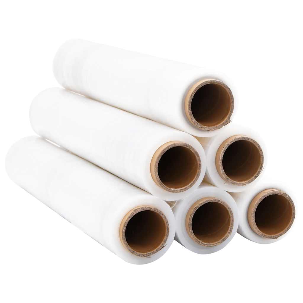vidaXL Folia stretch 6 szt. Przezroczysta 20 μm 50 cm x 150 m