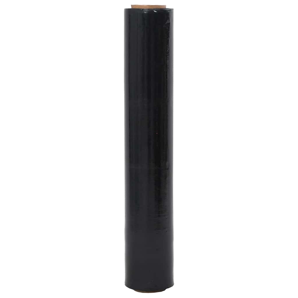 vidaXL Folia stretch 2 szt. Czarna 30 μm 50 cm x 150 m