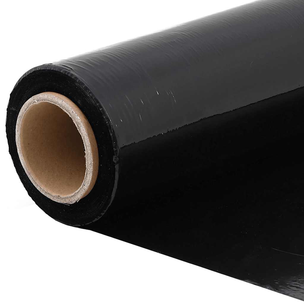 vidaXL Folia stretch 2 szt. Czarna 30 μm 50 cm x 150 m