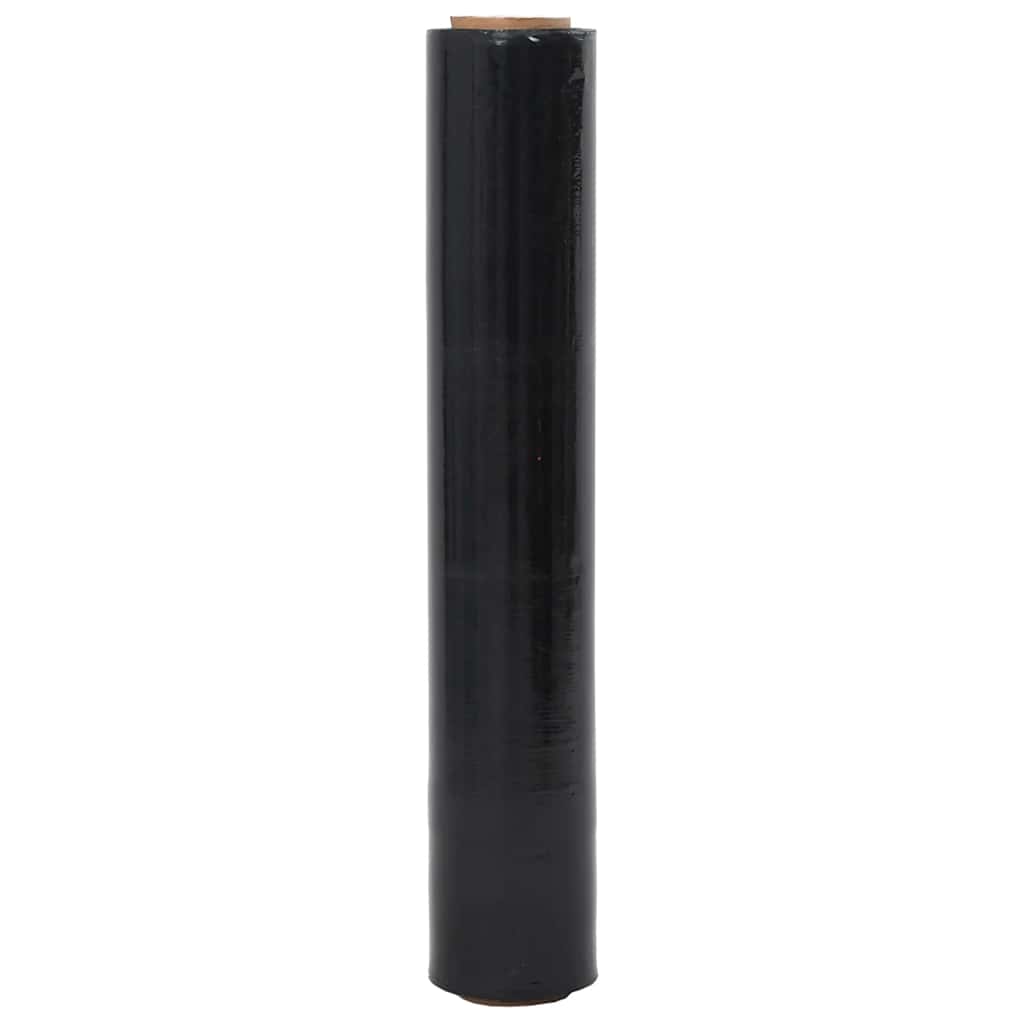 vidaXL Folia stretch 2 szt. Czarna 30 μm 50 cm x 300 m