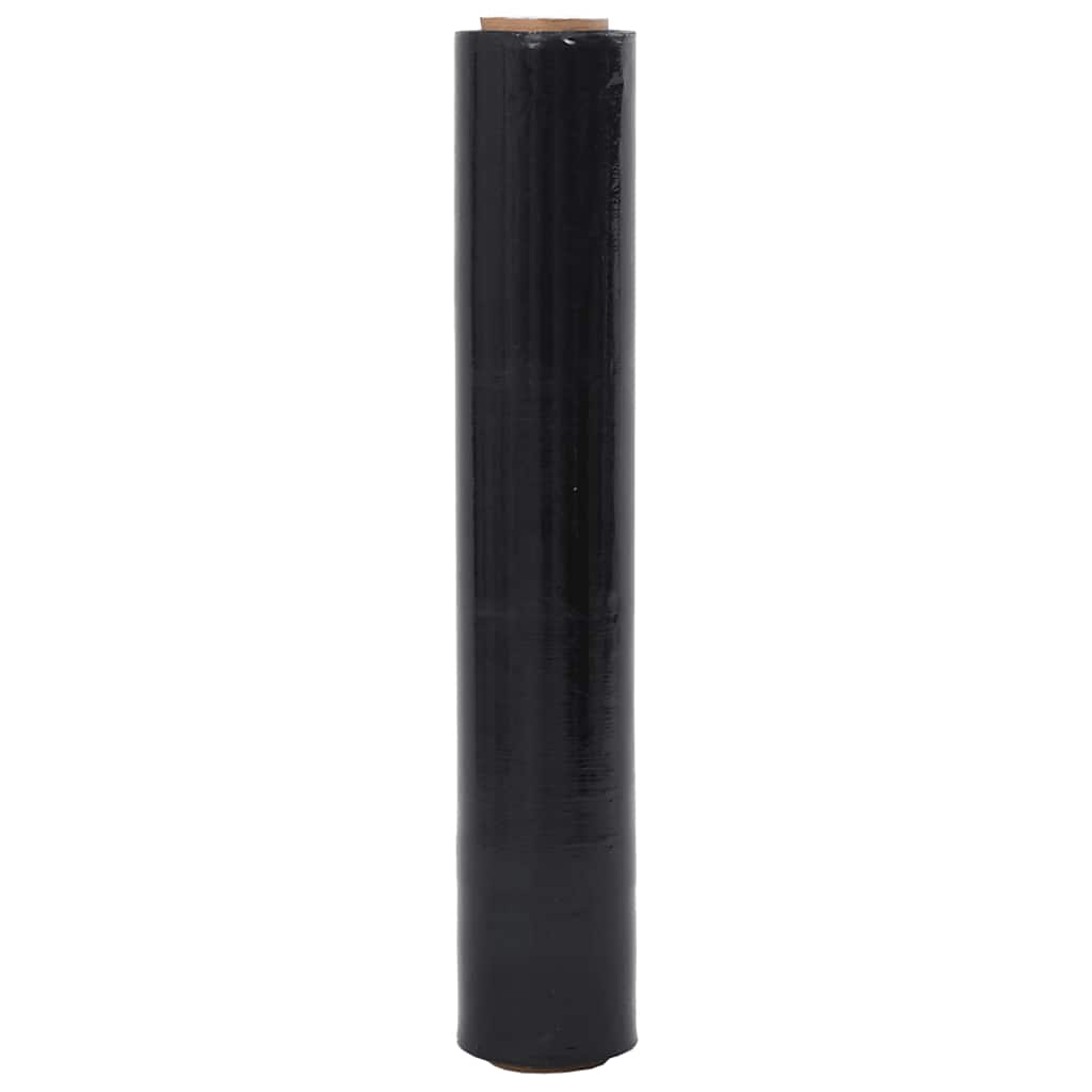 vidaXL Folia stretch 6 szt. Czarna 20 μm 50 cm x 300 m