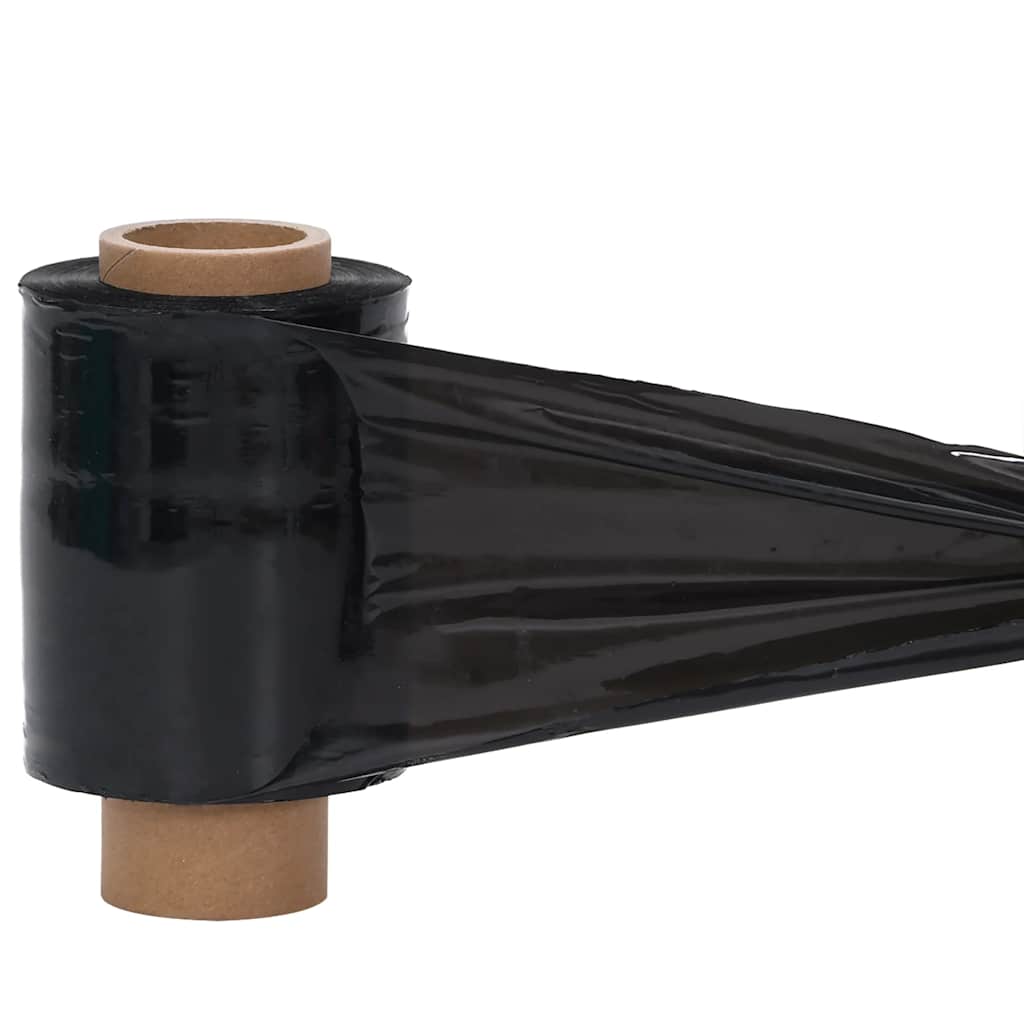 vidaXL Folie stretch 50 szt. Czarne 23 µm 10 cm x 150 m