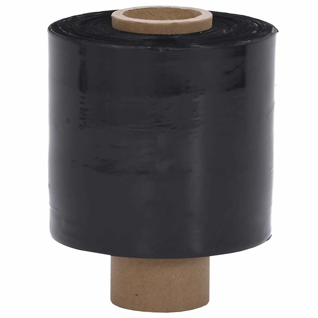 vidaXL Folie stretch 10 szt. Czarne 23 µm 10 cm x 300 m