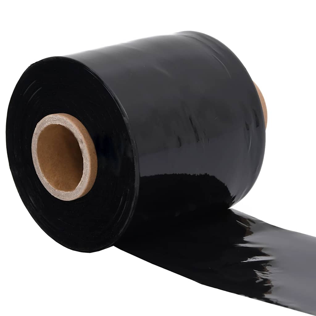 vidaXL Folie stretch 10 szt. Czarne 23 µm 10 cm x 300 m