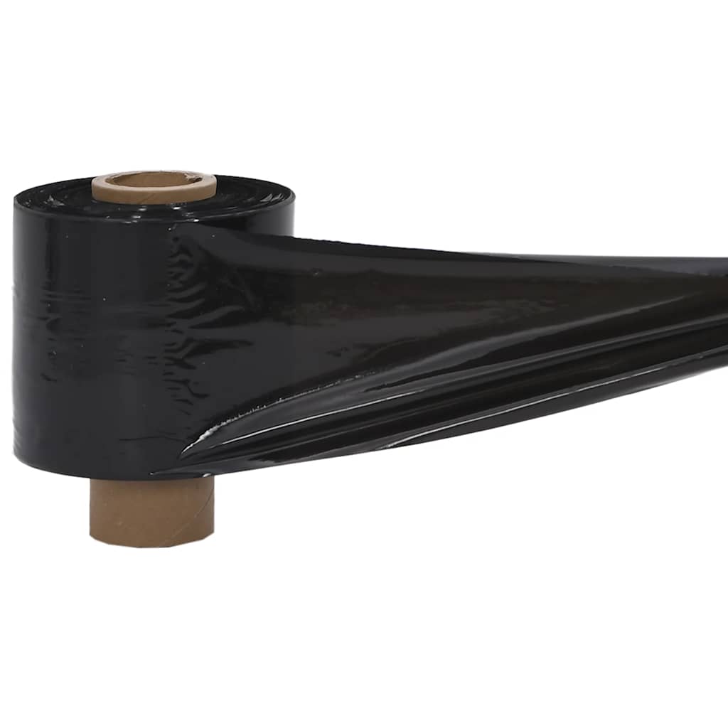 vidaXL Folie stretch 10 szt. Czarne 23 µm 10 cm x 300 m