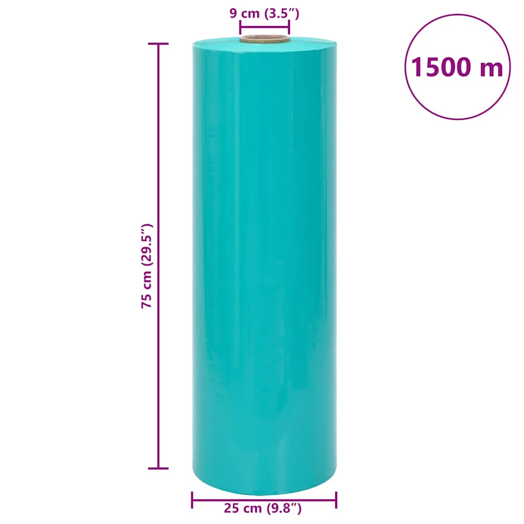 vidaXL Folia rolnicza stretch zielona 25 µm 75 cm x 1500 m
